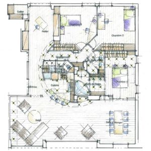 plan généraux de l'appartement architecte intérieur