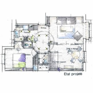 plan appartement parisien architecte intérieur