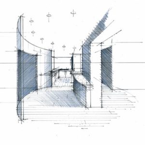 croquis perspective architecte intérieur