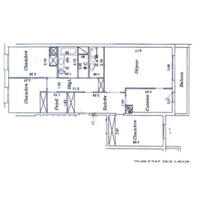 Appartement levallois état des lieux sous forme d'un croquis/perspective